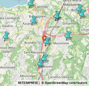 Mappa Via Gallarate, 21040 Gazzada Schianno VA, Italia (2.42364)