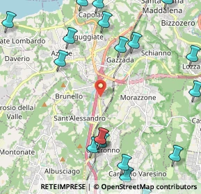 Mappa Via Gallarate, 21040 Gazzada Schianno VA, Italia (3.0415)