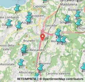 Mappa Via Gallarate, 21040 Gazzada Schianno VA, Italia (2.955)
