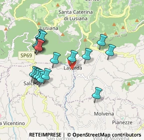 Mappa Via Burani, 36040 Salcedo VI, Italia (1.868)