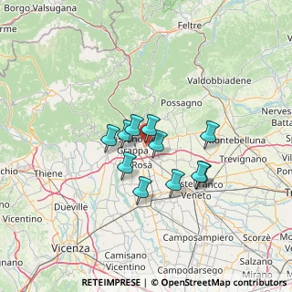 Mappa Via Monte Pasubio, 36060 Romano D'ezzelino VI, Italia (9.65909)