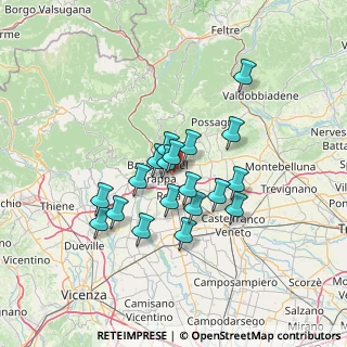 Mappa Via Monte Pasubio, 36060 Romano D'ezzelino VI, Italia (10.80632)