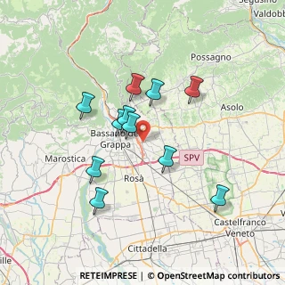 Mappa Via Monte Pasubio, 36060 Romano D'ezzelino VI, Italia (6.13455)