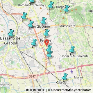 Mappa Via Monte Pasubio, 36060 Romano D'ezzelino VI, Italia (2.70438)