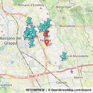 Mappa Via Monte Pasubio, 36060 Romano D'ezzelino VI, Italia (1.70429)