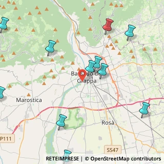 Mappa Via Concordia, 36061 Bassano del Grappa VI, Italia (5.57545)