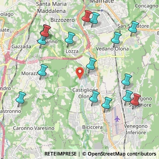 Mappa Via S. e P. Mazzuchelli, 21043 Castiglione Olona VA, Italia (2.54375)