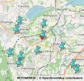 Mappa Via degli artigiani 21 via Pelizza da Volpedo 58 Cinisello Balsamo, 22040 Lurago D'erba CO, Italia (2.49545)