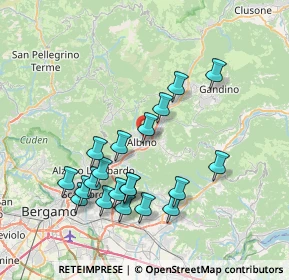 Mappa Piazza del Santuario, 24021 Albino BG, Italia (7.5285)