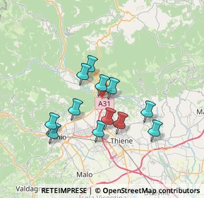 Mappa Via Caltrano, 36013 Piovene Rocchette VI, Italia (5.81167)