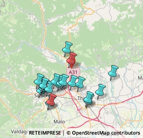 Mappa Via Caltrano, 36013 Piovene Rocchette VI, Italia (7.18)