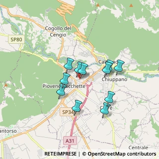 Mappa Via Caltrano, 36013 Piovene Rocchette VI, Italia (1.35091)