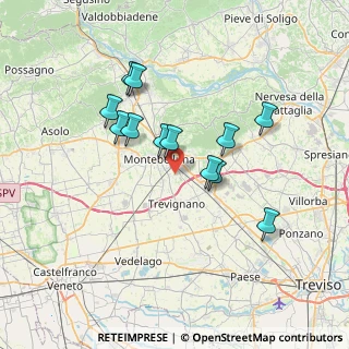 Mappa Via Raschietti, 31044 Montebelluna TV, Italia (6.13167)