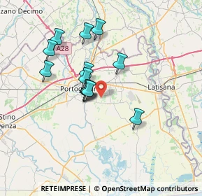 Mappa Via Zecchina, 30026 Portogruaro VE, Italia (5.75462)