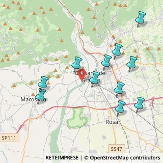 Mappa Via Cà Morosini, 36061 Bassano del Grappa VI, Italia (4.35364)