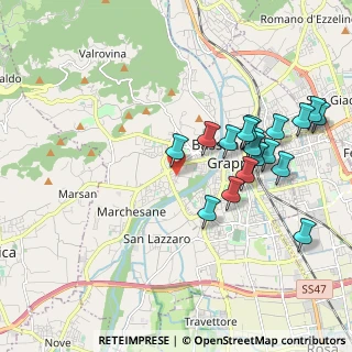 Mappa Via Cavallare, 36061 Bassano del Grappa VI, Italia (2.00167)