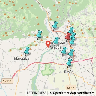 Mappa Via Cavallare, 36061 Bassano del Grappa VI, Italia (3.57182)