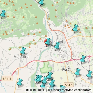 Mappa Via Cavallare, 36061 Bassano del Grappa VI, Italia (7.03)