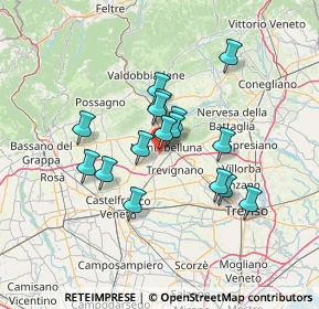 Mappa Via Ontani, 31044 Montebelluna TV, Italia (10.83813)