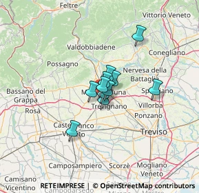 Mappa Via Ontani, 31044 Montebelluna TV, Italia (6.69273)