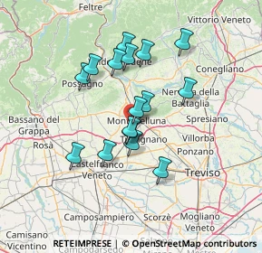 Mappa Via Ontani, 31044 Montebelluna TV, Italia (11.38)