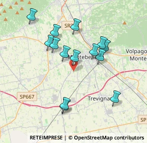 Mappa Via Ontani, 31044 Montebelluna TV, Italia (3.525)