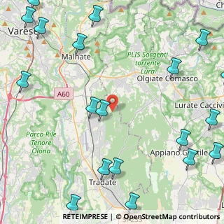 Mappa Via dei Mughetti, 21040 Venegono Superiore VA, Italia (6.814)