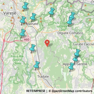 Mappa Via dei Mughetti, 21040 Venegono Superiore VA, Italia (5.545)