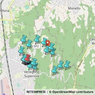 Mappa Via dei Mughetti, 21040 Venegono Superiore VA, Italia (1.09259)