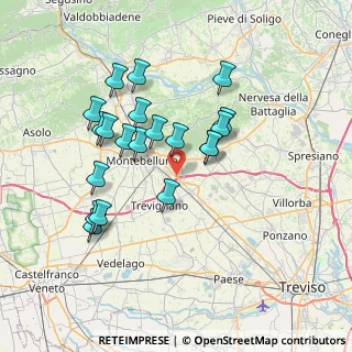Mappa Via Pordoi, 31044 Montebelluna TV, Italia (6.6545)