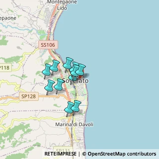 Mappa Zona Botricello, 88068 Soverato CZ, Italia (1.34636)