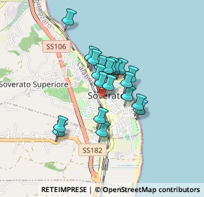 Mappa Via Monfalcone, 88068 Soverato CZ, Italia (0.656)