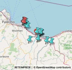 Mappa Via Molara, 90019 Trabia PA, Italia (10.896)