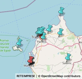 Mappa Via Ponte Salemi, 91100 Trapani TP, Italia (15.53882)