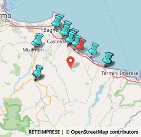 Mappa Via Case Nuove, 90014 Casteldaccia PA, Italia (7.7035)