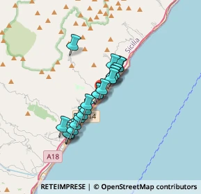 Mappa Via Regione Siciliana, 98026 Nizza di Sicilia ME, Italia (2.633)