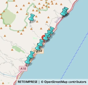 Mappa Via Regione Siciliana, 98026 Nizza di Sicilia ME, Italia (3.67636)