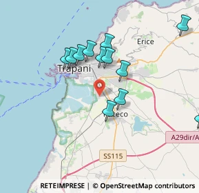 Mappa Via Vincenzo Baviera, 91100 Paceco TP, Italia (3.8925)