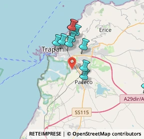 Mappa Via Vincenzo Baviera, 91100 Paceco TP, Italia (3.43)