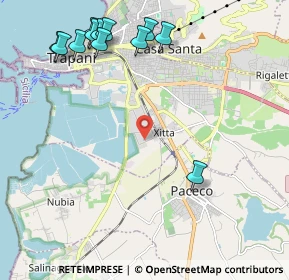 Mappa Via Vincenzo Baviera, 91100 Paceco TP, Italia (2.9575)