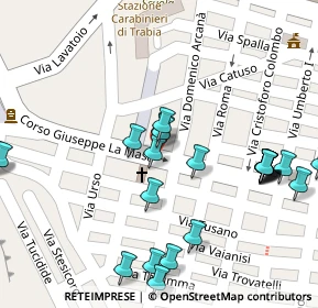 Mappa Corso Giuseppe la Masa, 90019 Trabia PA, Italia (0.075)