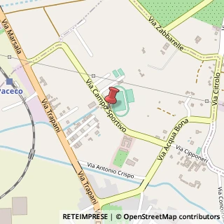 Mappa Via Campo Sportivo, 91027 Paceco TP, Italia, 91027 Paceco, Trapani (Sicilia)