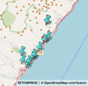 Mappa Via degli Austronauti, 98026 Nizza di Sicilia ME, Italia (3.74333)