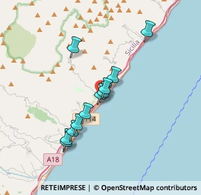 Mappa Via degli Austronauti, 98026 Nizza di Sicilia ME, Italia (3.25818)
