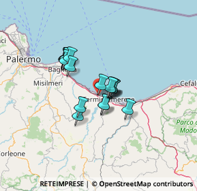 Mappa Via Cristoforo Colombo, 90019 Trabia PA, Italia (10.423)