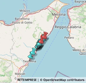 Mappa A18 Messina - Catania, 98026 Nizza di Sicilia ME, Italia (8.275)
