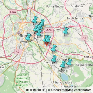 Mappa Via di Torre Spaccata, 00173 Roma RM, Italia (6.61714)
