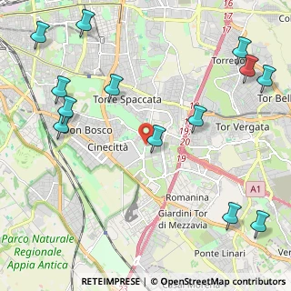 Mappa Via di Torre Spaccata, 00173 Roma RM, Italia (3.08769)