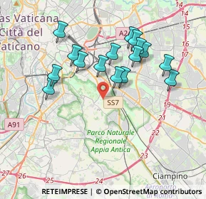 Mappa Via dell'Acqua Santa, 00178 Roma RM, Italia (3.70438)