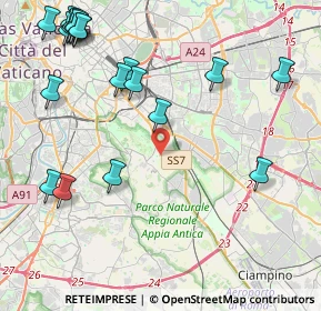 Mappa Via dell'Acqua Santa, 00178 Roma RM, Italia (5.8385)